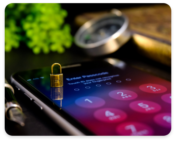 Mobile Device Management Padlock On Phone