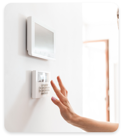 Biometric Access Control System Lady Entering Code On Keypad